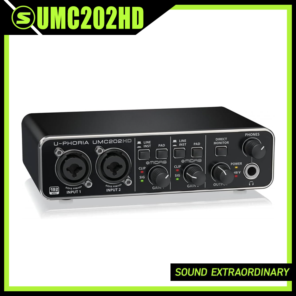 Usb Sound Card External - Amplificateur de microphone UMC202HD, carte son