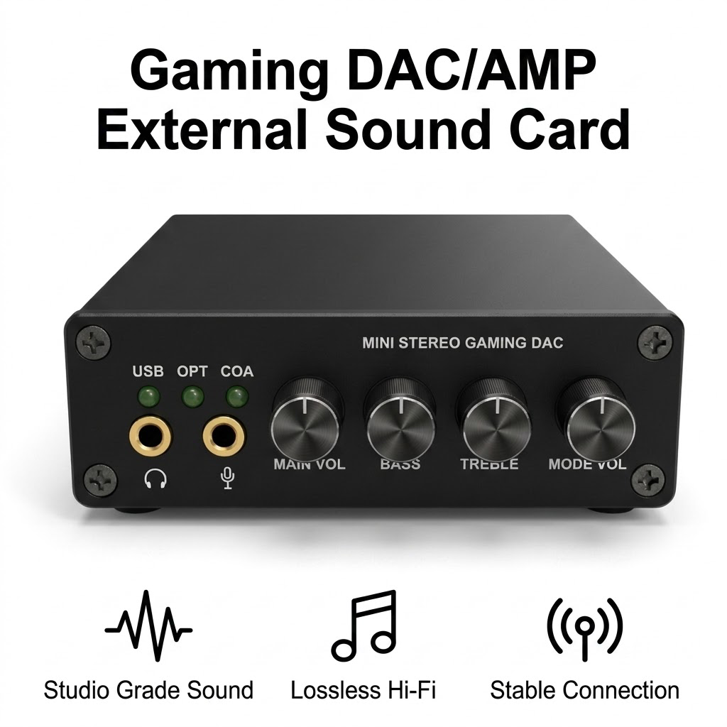 Usb Sound Card External - Mini amplificateur de casque DAC pour