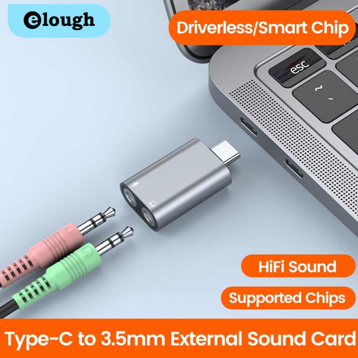 Usb Sound Card External - Elough – adaptateur de carte son
