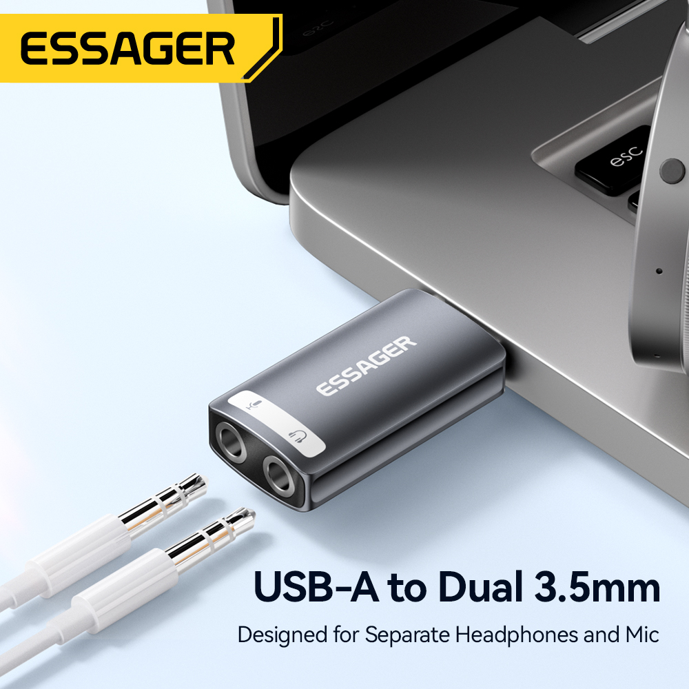 Essager USB carte son externe  - Usb Sound Card External avis et prix