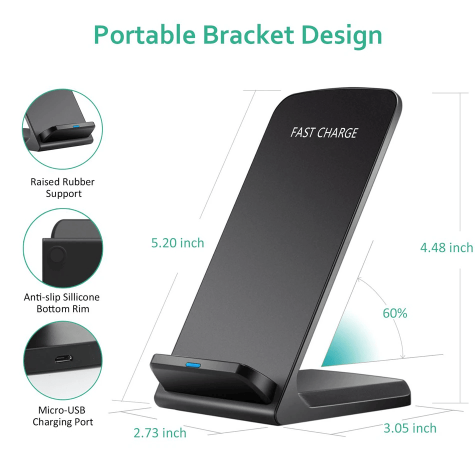 Support de charge rapide sans  - Wireless Phone Charger Pad avis et prix